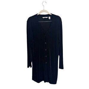 French laundry woman longline cardigan‎ acetate slinky size 1X travelers
